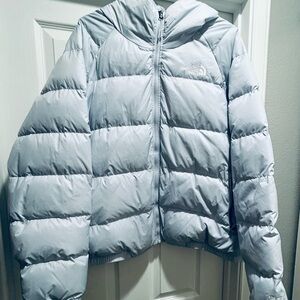 The North Face Light Blue Puffer Jacket